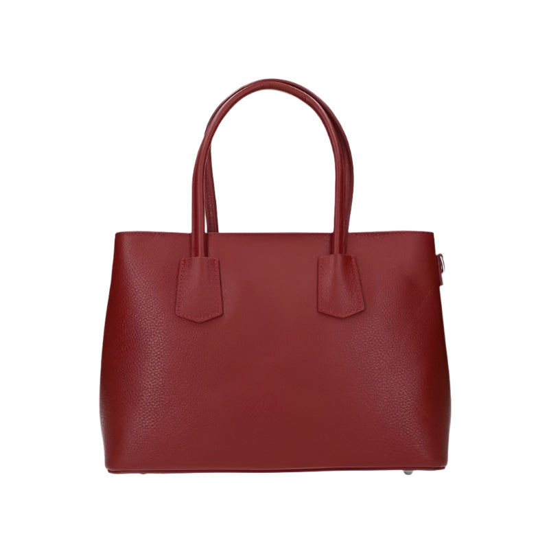 Versatile and minimalist Giulia Dark Red women's tote bag from Numabagstore