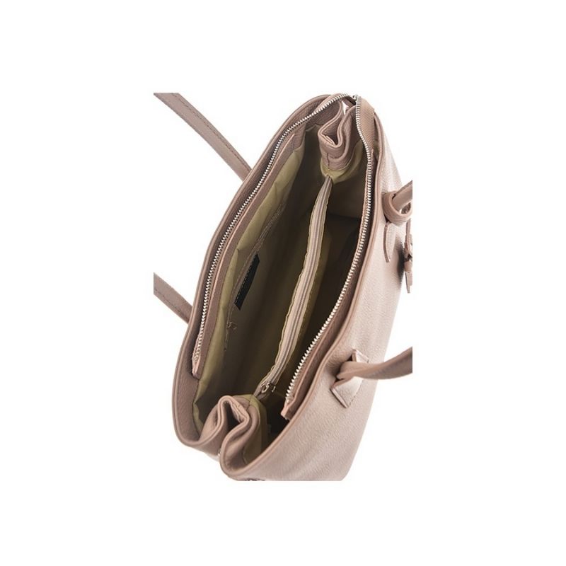 Elegant work bag, Giulia Cream by Numabagstore in chic cream leather