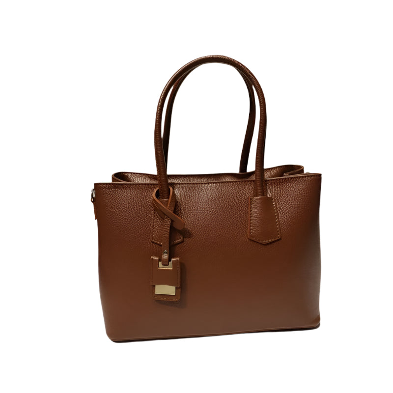 Interior view of Giulia Brown, a luxury leather tote from Numabagstore