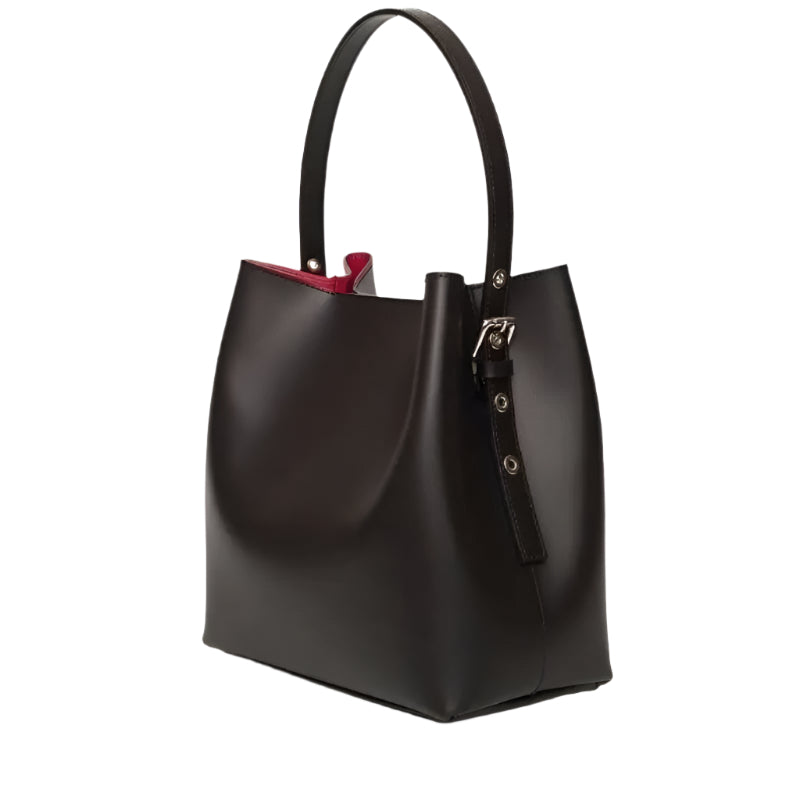 Elegant Beatrice Black Shoulder Bag with Adjustable Buckle