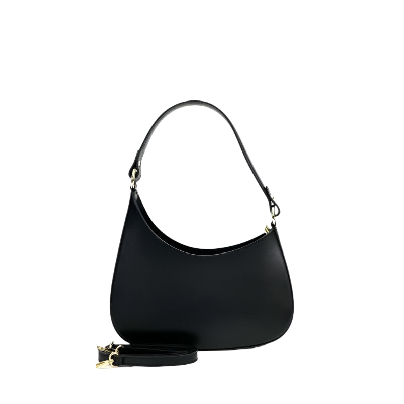 Designer Baguette Matilda Black Bag from Numabagstore, flat lay view