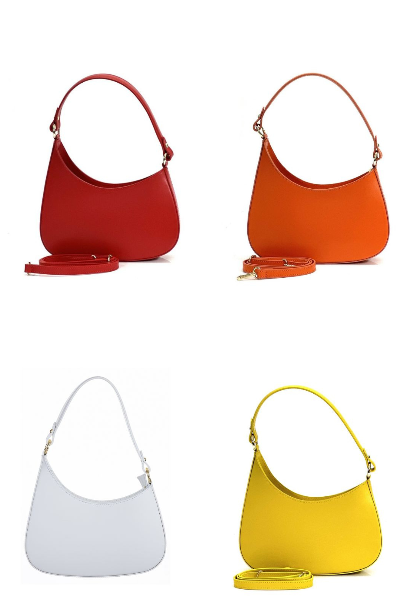 Back view of Matilda Yellow, a minimalist leather bag by Numabagstore, perfect for modern women