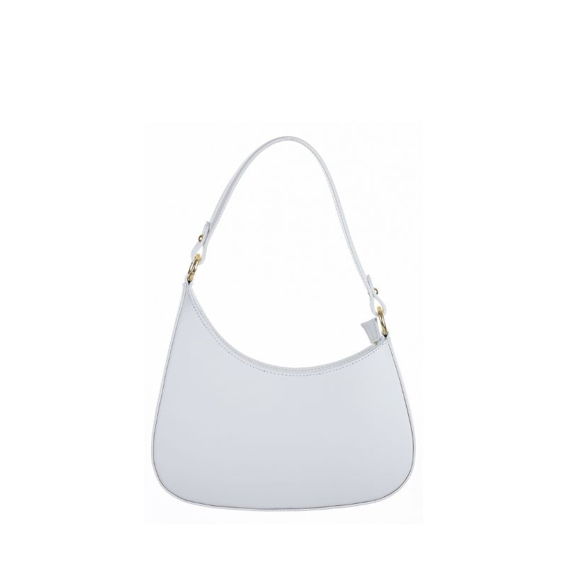 Matilda White - Classic Leather Shoulder Bag | Numabagstore