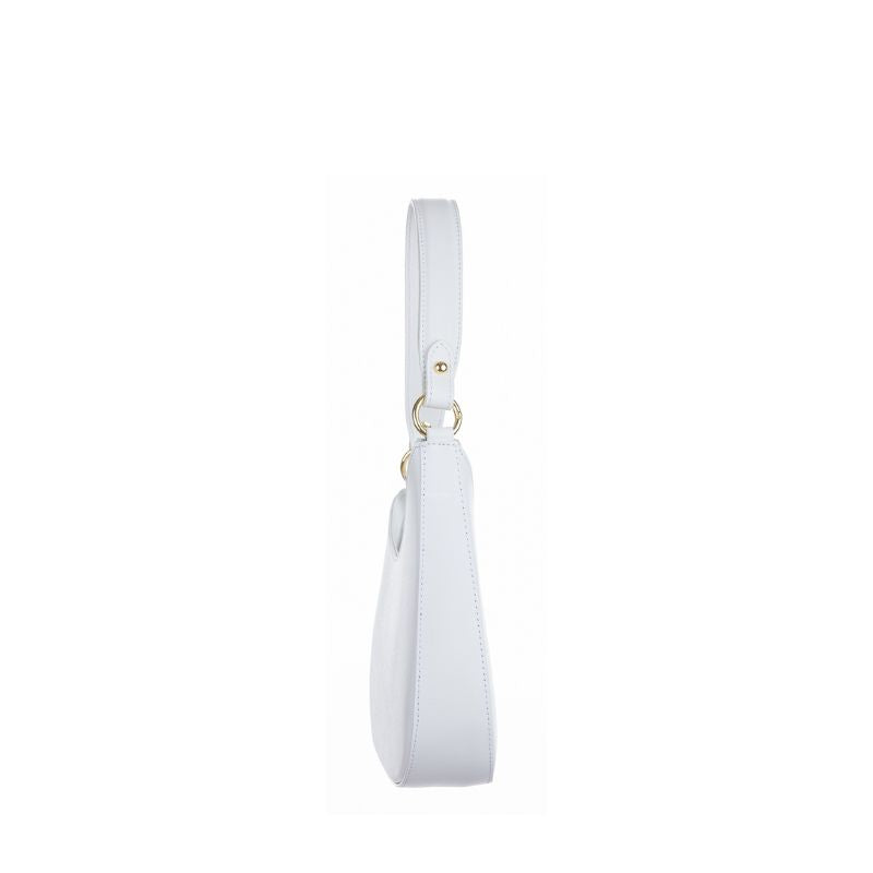 Matilda White - Classic Leather Shoulder Bag | Numabagstore