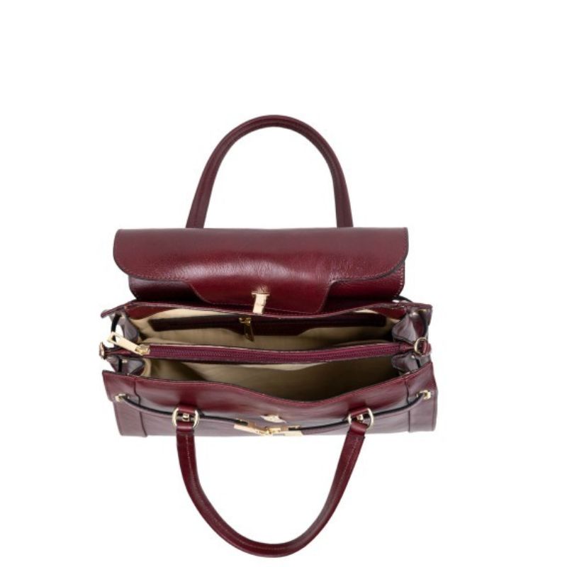 Numabagstore Emanuela Warm Brown bag, a genuine leather handbag with adjustable strap