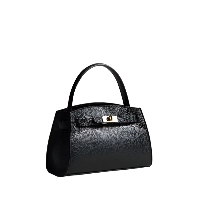 Bella Black Leather Handbag Interior View