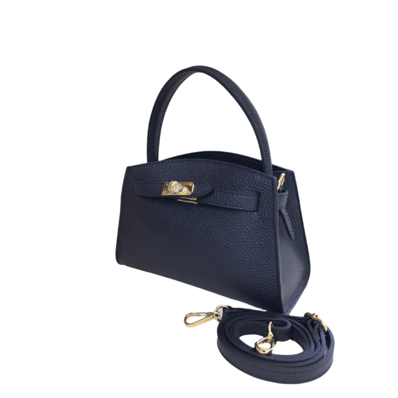 Bella Navy - Sophisticated Everyday Leather Purse