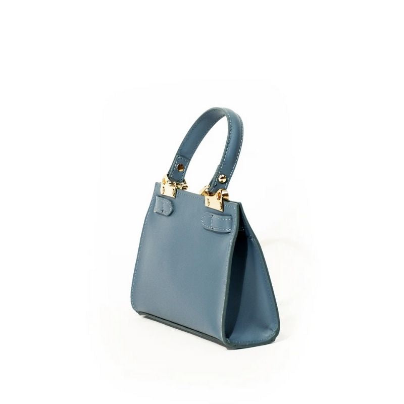 Compact and chic luxury leather handbag with secure twist-lock from Numabagstore