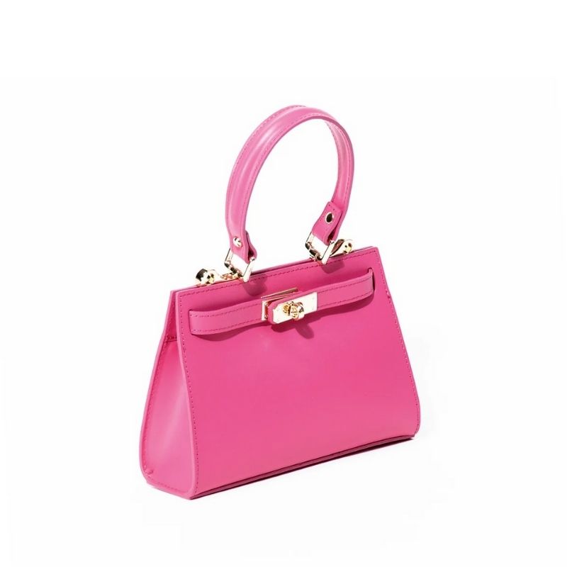 Elegant Mini Leather Handbag by Numabagstore in Georgia Pink color