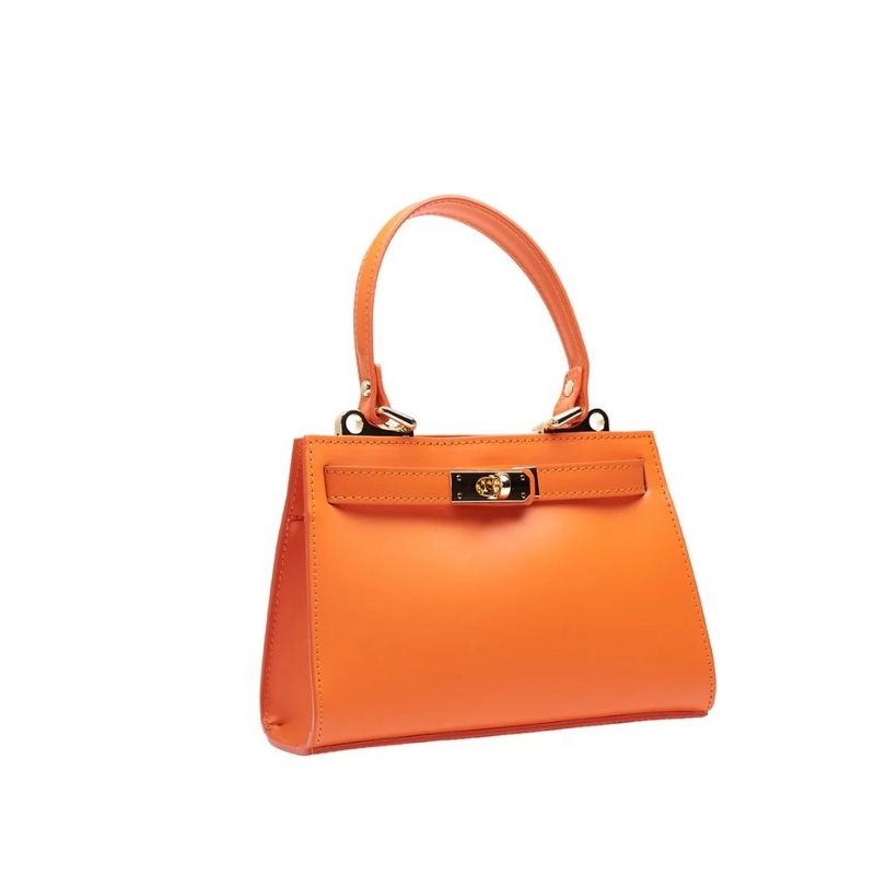 Back perspective of the Georgia Orange, an elegant tote bag by Numabagstore
