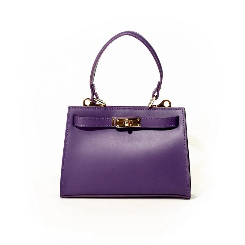 Compact and chic Georgia Purple mini bag with strap, by Numabagstore