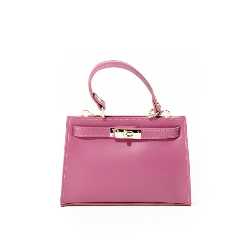 Side perspective of Georgia Spring, a compact luxury leather handbag by Numabagstore