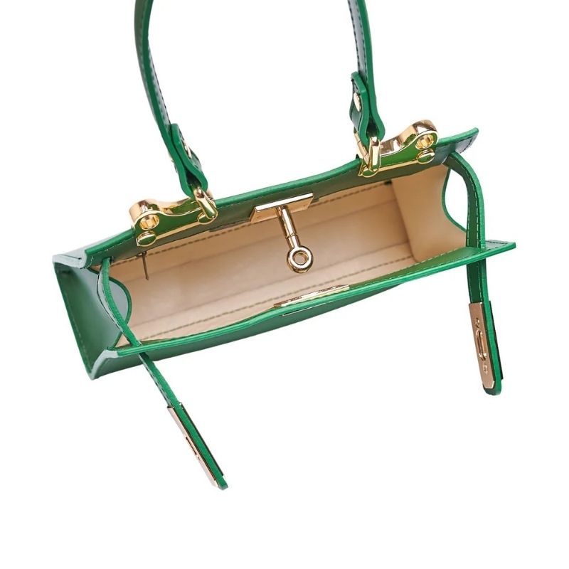 Luxurious Georgia Green Mini Tote Bag with strap from Numabagstore