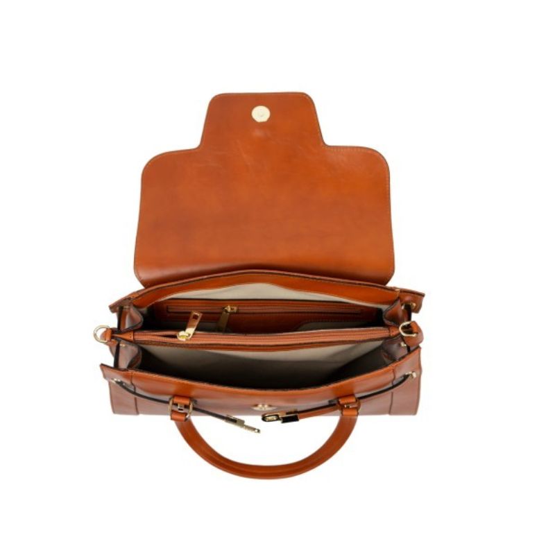 Emanuela Camel Leather Handbag | Designer Handbag by Numabagstore