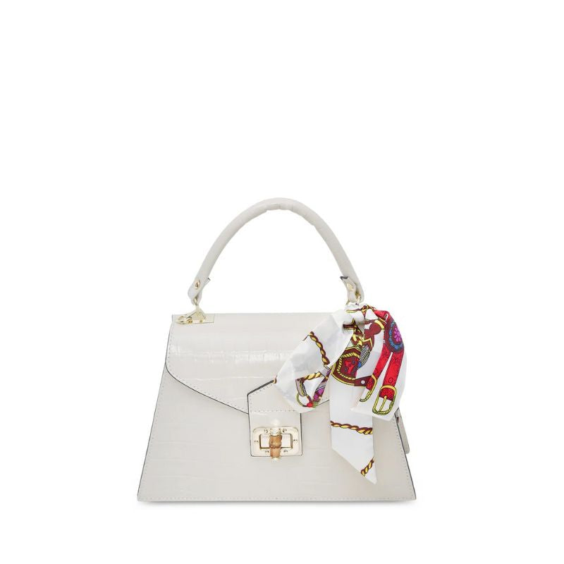 Alessia White Chic Leather Crossbody Bag | Numabagstore