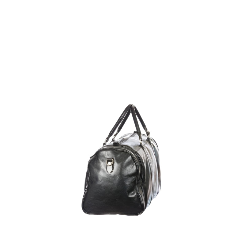 Side view of Numabagstore's handmade leather travel bag