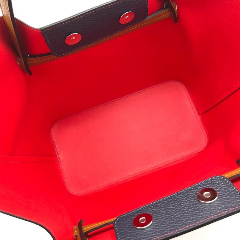 Detail shot of Olivia Taupe, a sustainable fashion accessory with timeless style from Numabagstore
