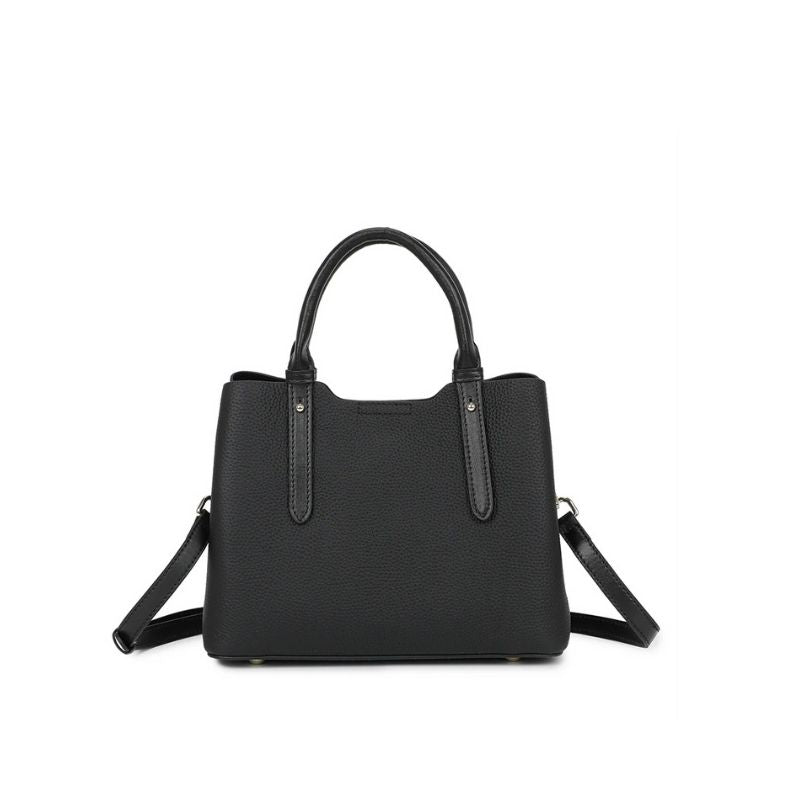 Effortless Chiara Black Mini Bag with Strap - Overhead View