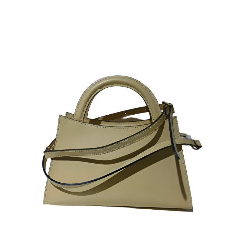 Allegra Light Tan - Premium Italian Leather Handbag, front view