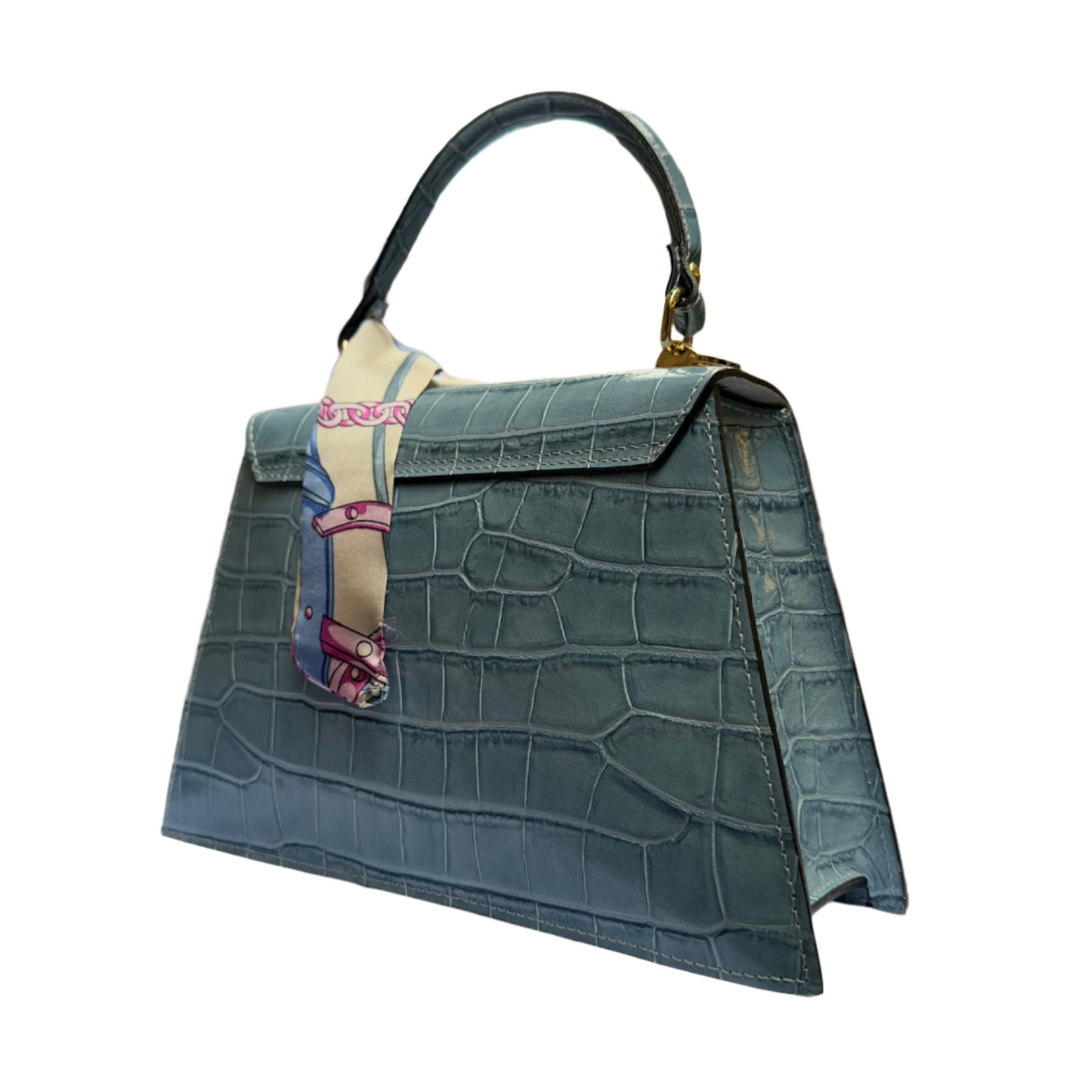Alessia Turquoise: Chic & Luxury Italian Leather Crossbody Bag - Numabagstore