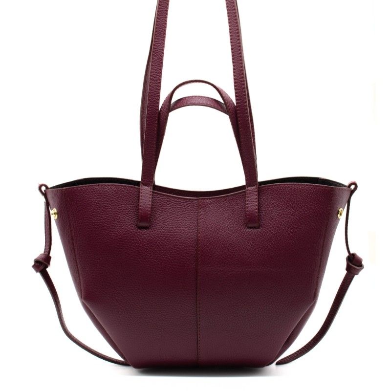 Luxury handbag for women, Stefania Burgundy by Numabagstore, crafted from genuine Italian leather
