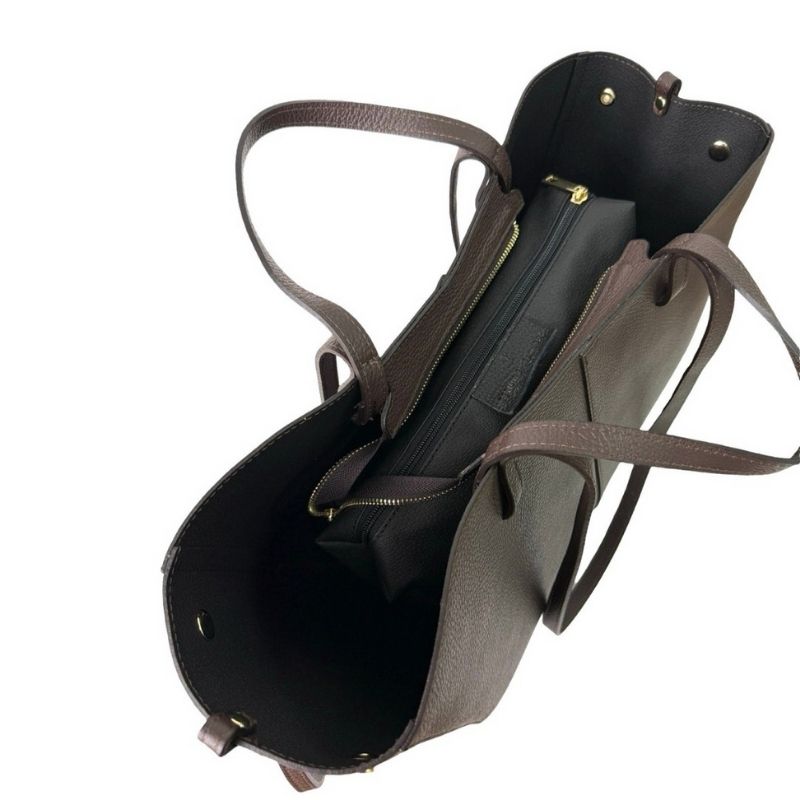 High-quality Italian Leather of Numabagstore's Stefania Dark Brown Purse