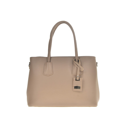Structured Leather Bag, Giulia Beige from Numabagstore